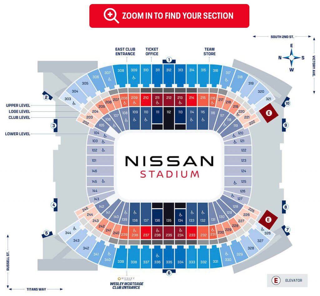 Taylor Swift Nissan Stadium Seating Chart